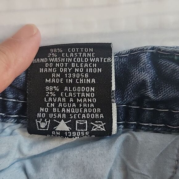 Grace in LA Light Blue Embroidered Bootcut Womens Size Waist 28 (Runs Small) - Picture 14 of 16